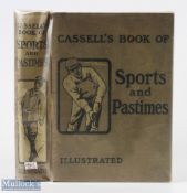1907 Cassell's Book of Sports & Pastimes, illustrated - with decorative cloth boards, old tape