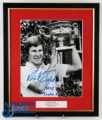Nick Faldo 1975 English Amateur Champion Signed Photograph - black and white press photograph
