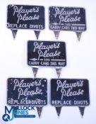 Collection of Golf Club Alloy Tin Plate Golf Course Signs (5) - to incl 2x "Players Please Take