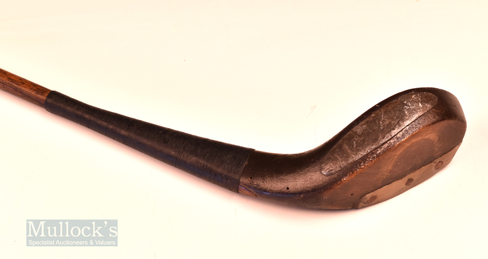 Hutchison very early transitional/ bulger scare neck driver 1890 - with half face central leather - Image 4 of 4