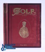 1898 "Golf - A Weekly Record of 'Ye Royal and Ancient Game" weekly produced newspaper bound volume -