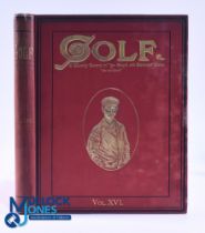 1898 "Golf - A Weekly Record of 'Ye Royal and Ancient Game" weekly produced newspaper bound volume -