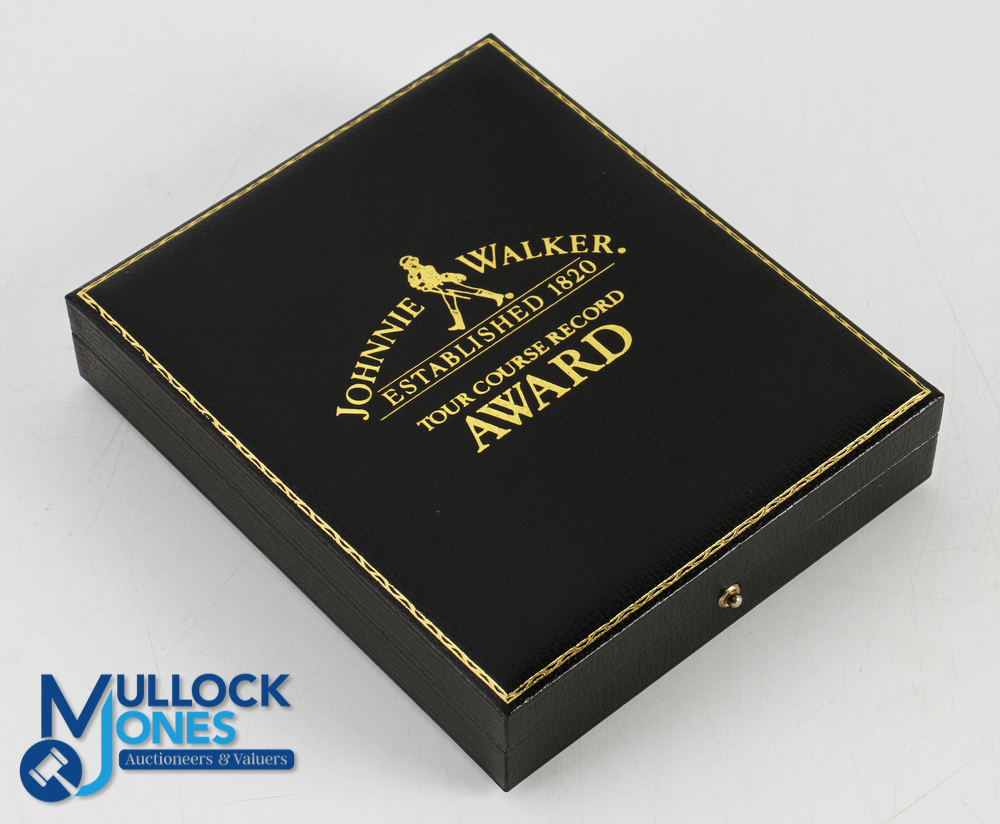 Johnnie Walker Golf Tour Course Record Award Gilt Medal - largen gilt medal c/w black ribbon c1991 - Image 3 of 3