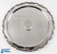 Fine 2011 PGA Cup 25th USA v GB&I Presentation Golf Team Embossed Pewter Tray - c/w embossed PGA Cup