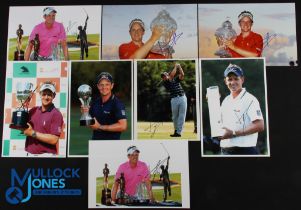 Luke Donald (Past World's No1 Golfer) Signed Winners Golf Press Photographs (9) to incl 2011