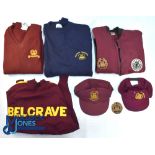 Belgrave Harriers Athletics Club Clothing - Jumper Maroon Size 40, Jumper Blue Size XL, Track Suit