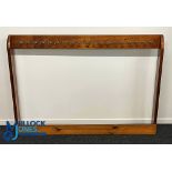 Wood Golf Club Display Stand: scratch built stained wood stand with metal clips for 19 clubs -