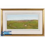 Bill Waugh - Westward Ho! Golf Links original watercolour signed and dated '82 comprising a view