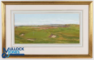 Bill Waugh - Westward Ho! Golf Links original watercolour signed and dated '82 comprising a view