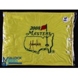 Trevor Immelman 2008 Masters Golf Champion Signed Pin Flag - official souvenir embroidered pin