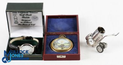 Fossil Golf ltd ed Pocket Watch LE 9470, a RT Rigby Taylor original golf watch in case, looking