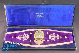 A Boxing Belt Presented to R C Smerdon of L H Boxing Club in 1911, in original case of H Sparrow,