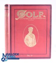 1897/1898 "Golf - A Weekly Record of 'Ye Royal and Ancient Game" weekly produced newspaper bound