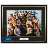 2006 Ryder Cup K Club European Team Signed Photograph - after celebrations group shot of all the