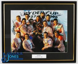 2006 Ryder Cup K Club European Team Signed Photograph - after celebrations group shot of all the