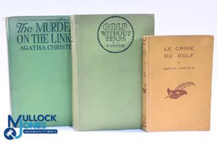 2x Golf Murder Mystery Books by Agatha Christie and another by P G Wodehouse (3) - to incl 'The