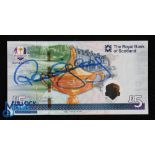 2005 Paul McGinley Signed £5 Royal Bank of Scotland Banknote, Ryder Cup at Gleneagles, Serial No.