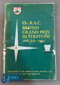 1960 Motor Sport F1 British Grand Prix Silverstone Multi Signed Programme, with signatures of Graham
