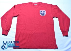 England FC - 1966 World Cup football shirt by Score Draw #6 Size, M, red, long sleeves