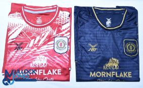 Crewe Alexandra FC home and away football shirts 2021-2022 - FBT / Mornflake, Size Adult Small,