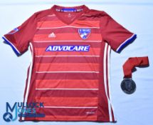 2016 FC Dallas US Open Cup Final football shirt & medal. Shirt - Adidas / Advocare, size 13/14