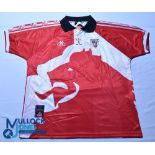 1898-1998 Athletic Club Bilboa FC centenary football shirt - Kappa, size XL, red/white, short