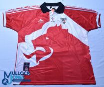 1898-1998 Athletic Club Bilboa FC centenary football shirt - Kappa, size XL, red/white, short