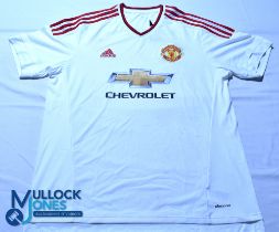 Manchester United FC away football shirt 2015-2016 - Adidas / Chevrolet, size XL, white, short