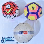 Three Footballs - Umbro Training FA Cup official replica, Nike Strike Aerowtrac Premier League