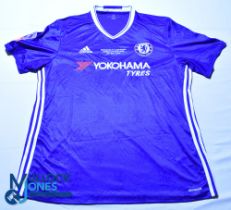 Chelsea FC home football shirt - 2018 FA Cup Final - Adidas / Yokohama Tyres. Size XL, blue, short