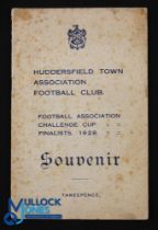 1927/28 Huddersfield v Portsmouth FA Cup Finalists Souvenir publication contains various images
