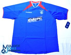Glasgow Rangers FC home football shirt 2003-2005, Diadora / Carling, size XL, blue, short sleeves,