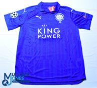 Leicester City FC Home football Shirt - 2016 Champions League v Copenhagen #26 Mahrez, Puma / King