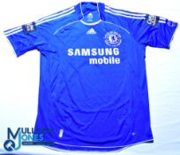 Chelsea FC home football shirt - 2008 Carling Cup Final, Adidas / Samsung mobile, Size L, blue,