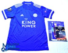 Leicester City FC home football shirt - 2020-2021 Europa League - Adidas / King Power, size L, blue,