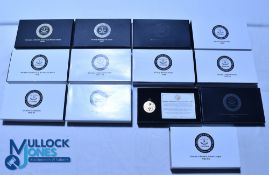 Eleven Everton Football Club limited edition replica medals, all boxed and VGC condition - 1890s