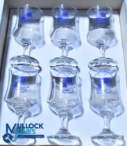 Set of six Bristol Rover Football Club Centenary Glasses in Box