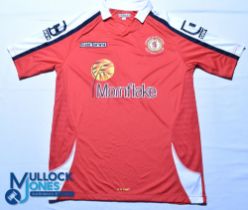 Crewe Alexandra FC home football shirt 2014-2015 - Carbrini / Mornflake, Size Adult Small, red,