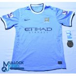 2017-2018 Manchester City FC Home Football Shirt & Medal - Shirt #9 A Negredo Nike / Etihad, Size L,