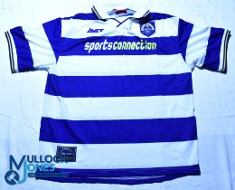 Greenock Morton FC home football shirt 1997-1999, Avec / Sports connection, size M, blue/white,