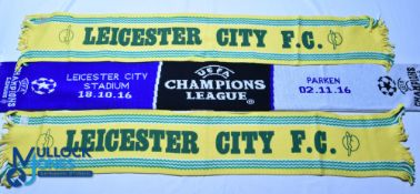 Three Leicester City Football Club Scarves - Two c1979s Coffer Sports and a 2016/17 Leicester v