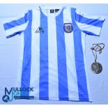 1986 Argentina FC World Cup Shirt #10 Maradona - Le Coq Sportif, Size L, short sleeves, with tags,