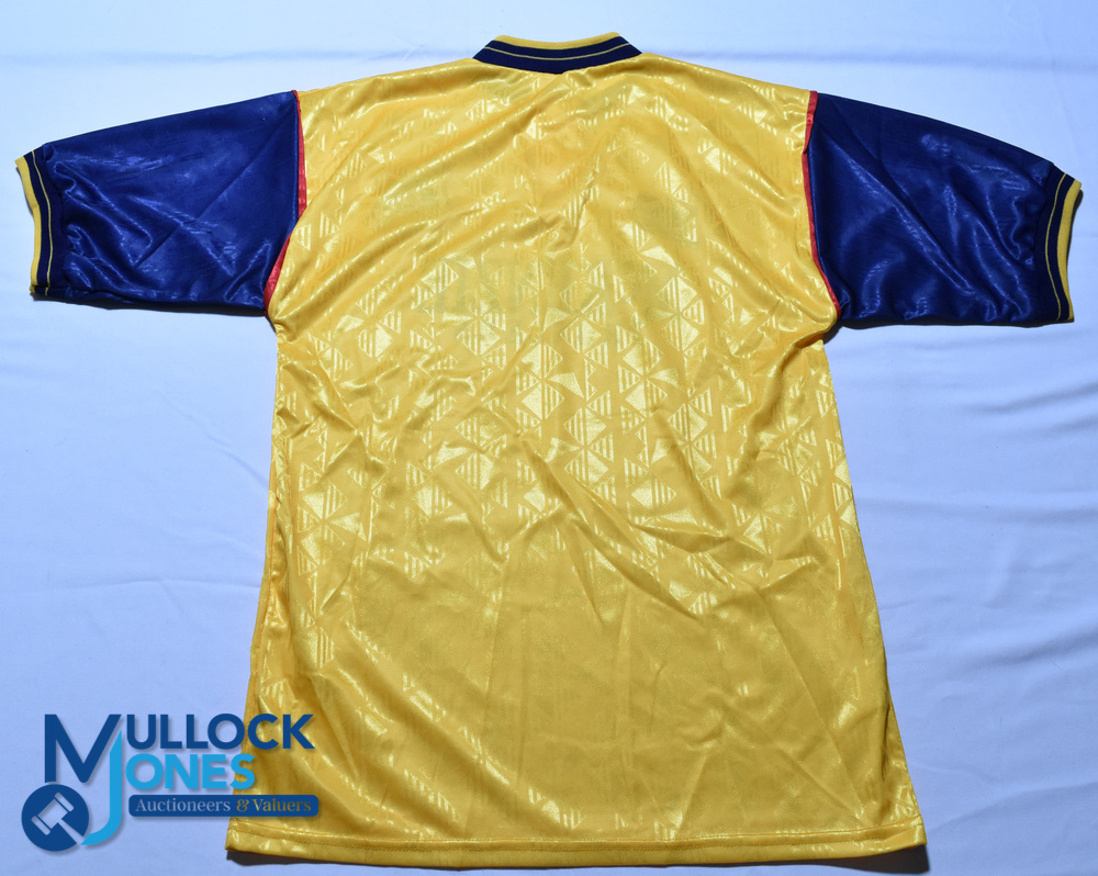 1996-1997 Stirling Albion FC away football shirt - size 34/36, yellow, short sleeves, with tags, G - Image 2 of 2