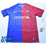 2009 Barcelona FC Champions League Cup Final football shirt & medal. Shirt #10 Messi - Nike /
