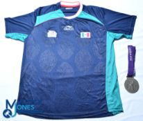 2012 Mexico FC Olympic Football Shirt & Medal. Shirt size XL, Atletica, black, short sleeves