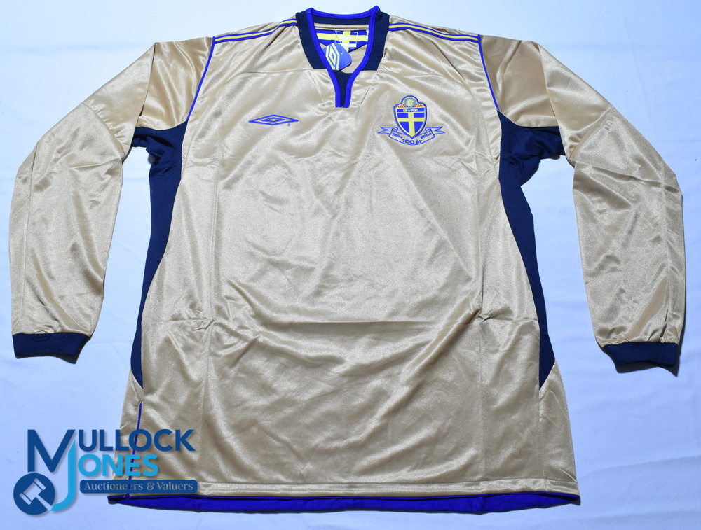 1904-2004 Sweden FC Centenary Football Shirt - Umbro, long sleeves, with tags, VG