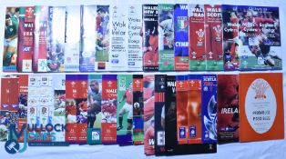 Wales Home & Away Rugby Programmes (36): 1992 Home France Away Ireland; 1993 Home Ireland, 1995 Away