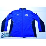 Leicester City Ladies FC Jacket - Puma. Size S, blue, long sleeves, zipped pockets