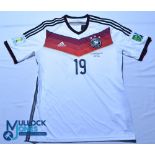 2014 World Cup Germany FC home football shirt - v Argentina #19 Gotze - Adidas, White, short