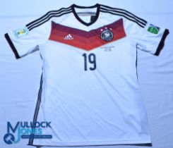 2014 World Cup Germany FC home football shirt - v Argentina #19 Gotze - Adidas, White, short